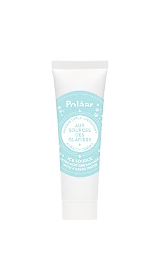 Polåar - Ice Source Ultra Moisturizing Mask with Iceberg Water & Hyaluronic Acid - All Skin Types, Even Sensitive - 96% Natural, Vegan, Cruelty Free, Made in France - 1.7 Fl Oz