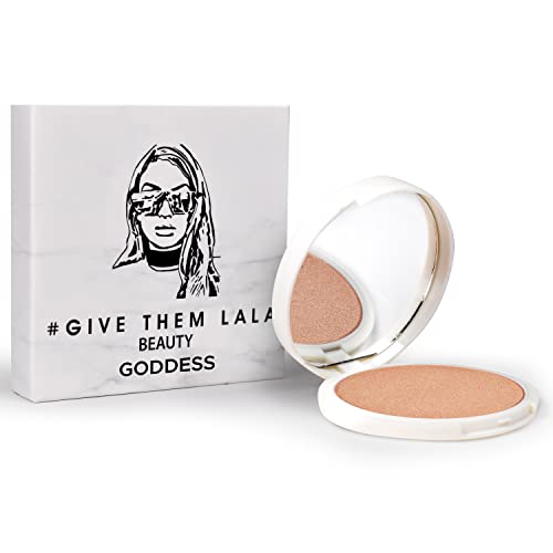 Pressed Highlighter By Give Them Lala- Highly Pigmented Powder Highlighter For Inner Corners, Cheekbones & Lips- Buildable Face Highlighter- Gluten-Free, Cruelty-Free & Vegan, Made In USA