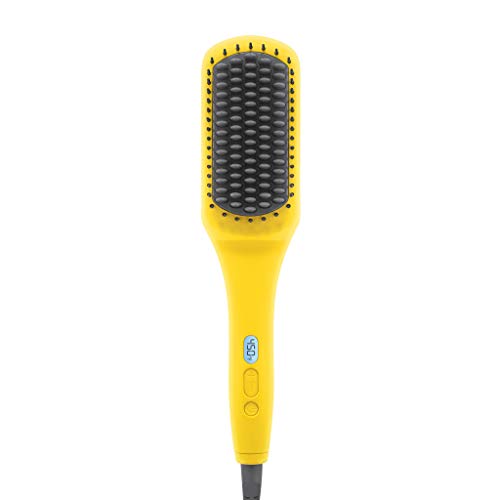 Drybar The Brush Crush. Heated Straightening Flat Iron Brush to Reduce Frizz and Boost Shine