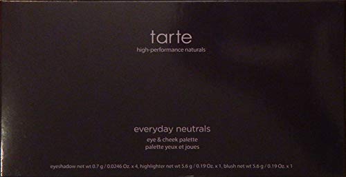 Tarte Everyday Neutrals Eye & Cheek Palette - 6 Eyeshadows, Blush, Highlighter in Neutral Shades