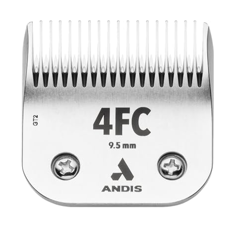 Andis 72620 CeramicEdge Carbon-Infused Steel Pet Clipper Blade, Size-4FC, 3/8-Inch Cut Length, Stainless Steel