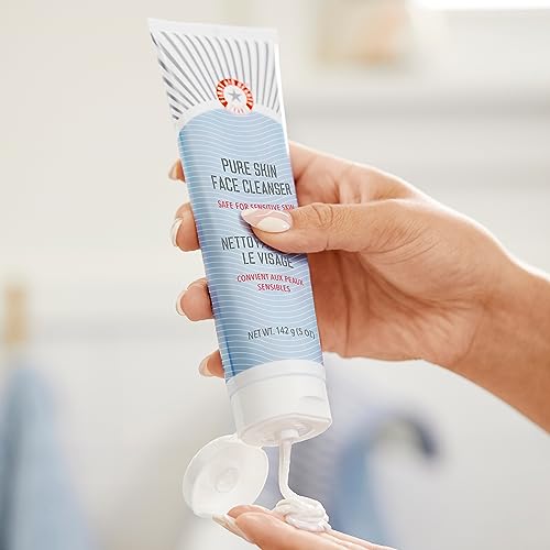First Aid Beauty Pure Skin Face Cleanser Sensitive Cream with Antioxidant Booster