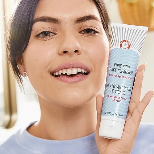First Aid Beauty Pure Skin Face Cleanser Sensitive Cream with Antioxidant Booster
