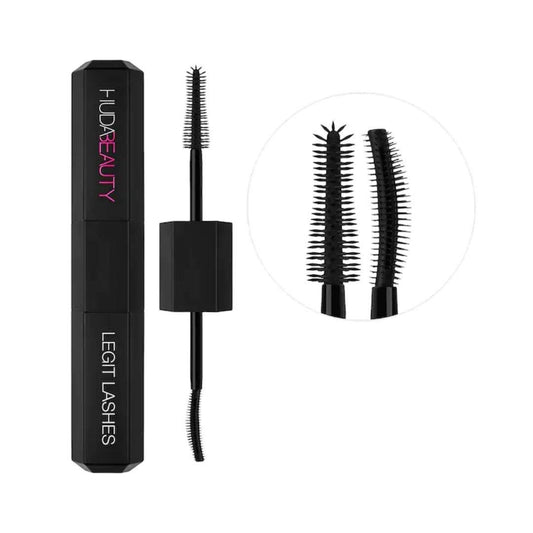 HUDA BEAUTY LEGIT LASHES Double-Ended Volumizing and Lengthening Mascara 2 x 0.28 oz/ 8.5 ml