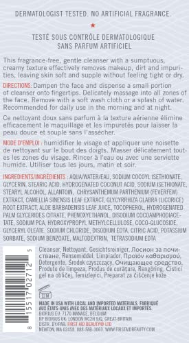 First Aid Beauty Pure Skin Face Cleanser Sensitive Cream with Antioxidant Booster
