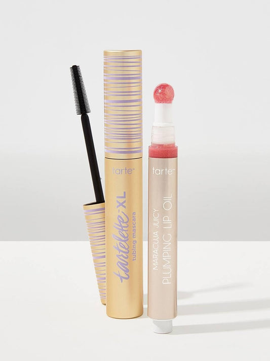 Tarte Plumped Up Lashes & Lips Bundle - Tartelette™ XL Tubing Mascara & Maracuja Juicy Plumping Lip Oil in Mixed Berries