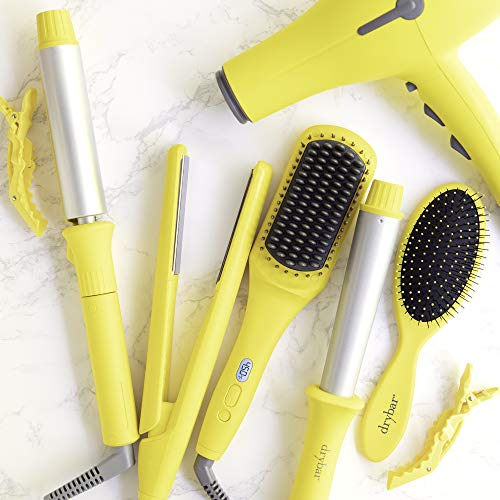 Drybar The Brush Crush. Heated Straightening Flat Iron Brush to Reduce Frizz and Boost Shine