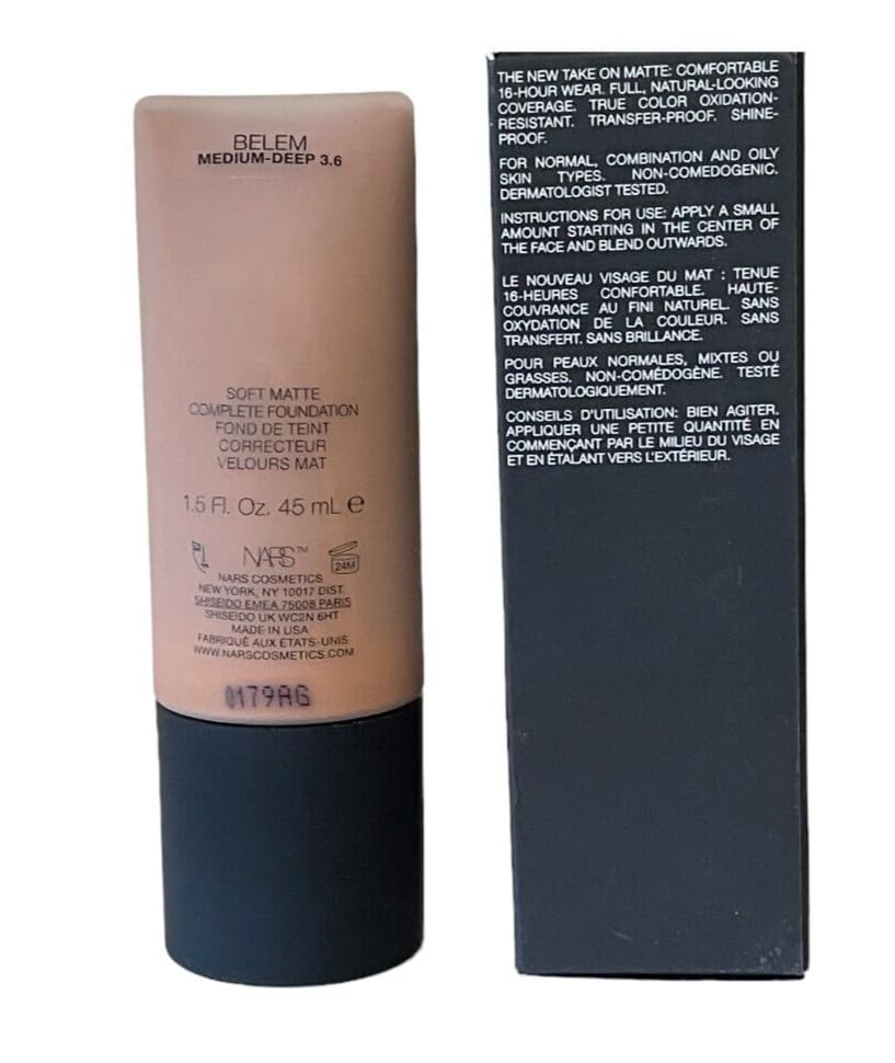 NARS Soft Matte Complete Foundation 1.5fl oz 45ml (BELEM/MEDIUM-DEEP 3.6)