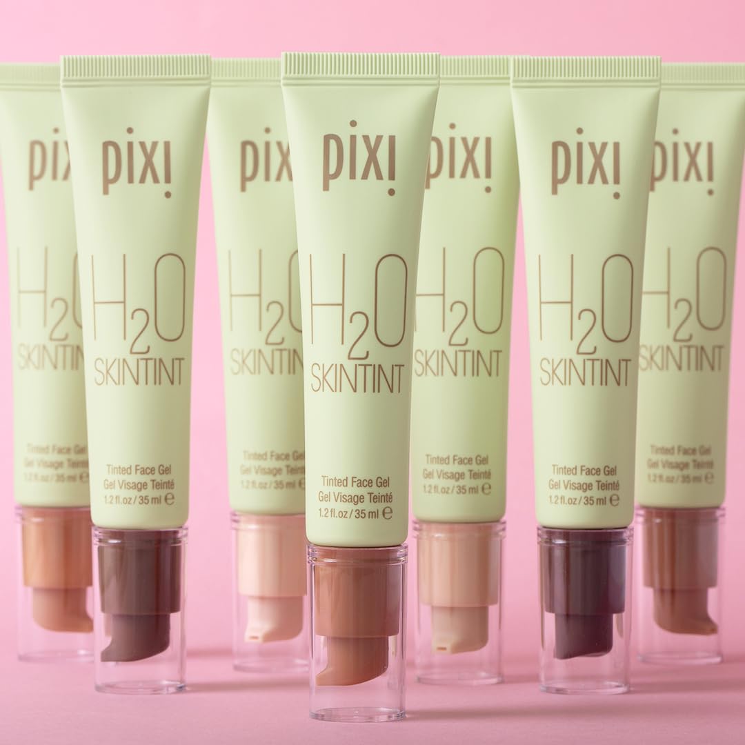Pixi Beauty H20 SkinTint Tinted Face Gel, 1.2 fl oz / 35 ml, Poercelain