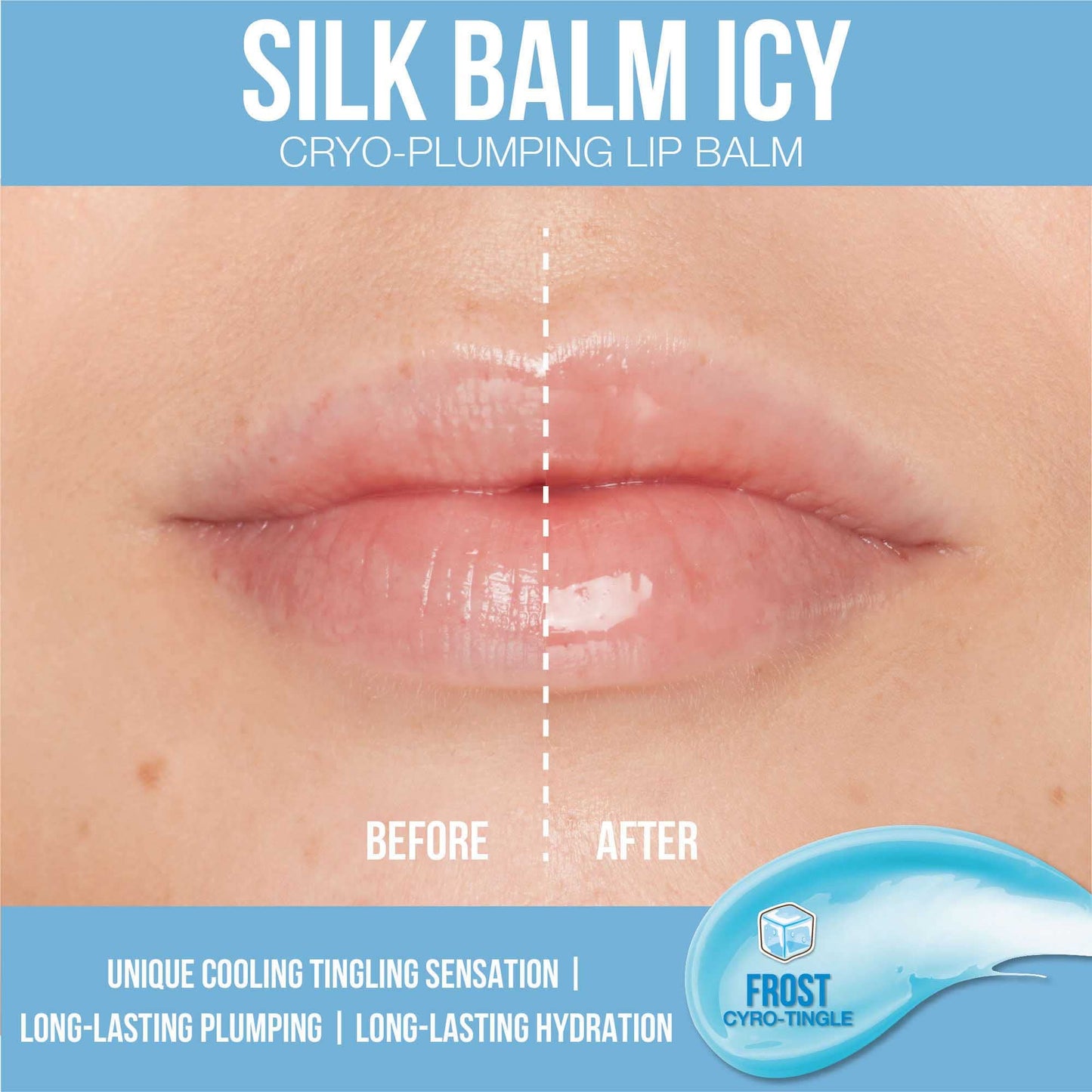 HUDA BEAUTY Silk Balm Icy Cryo-Plumping Lip Balm Frost