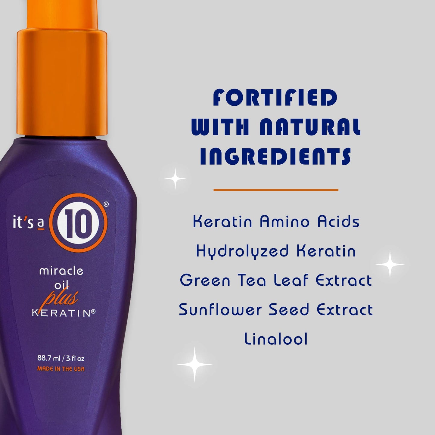 It's a 10 Haircare Miracle Oil Plus Keratin, 3 fl. oz. (Pack of 3)