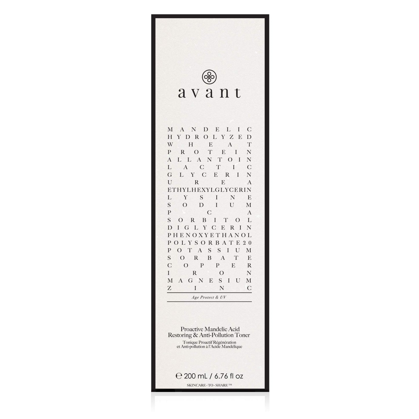 Avant | Proactive Mandelic Acid Restoring & Anti-Pollution Toner | 1x200ml