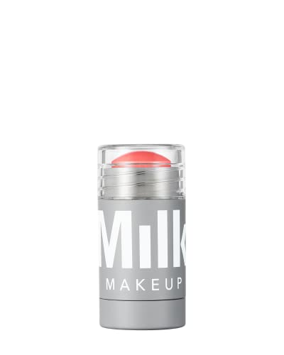 MILK Makeup Lip and Cheek Tint - Pigmented Cream Stick - Natural Vegan Formula - .21oz (PERK-Shimmery Coral)