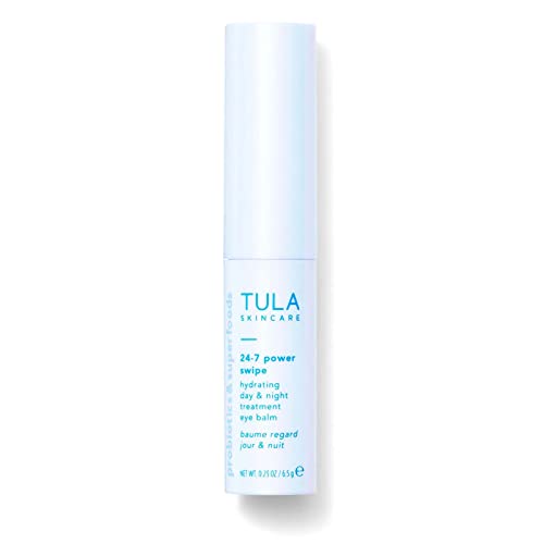 TULA Skin Care 24-7 Power Swipe Hydrating Day & Night Treatment Eye Balm | Dark Circle Under Eye Treatment, Instantly Hydrate and Brighten Undereye Area, Portable and Perfect to Use On-the-go | 0.23oz