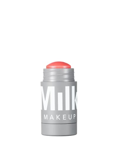 MILK Makeup Lip and Cheek Tint - Pigmented Cream Stick - Natural Vegan Formula - .21oz (PERK-Shimmery Coral)