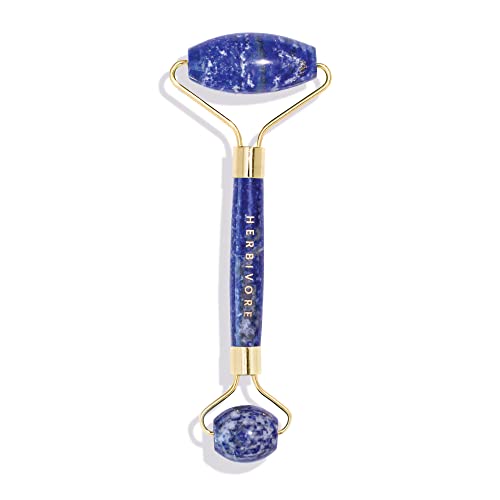 Herbivore Botanicals Lapis Facial Roller – Helps Reduce Puffiness, Supports Lymphatic Drainage and Improves Skin Elasticity (1 count)
