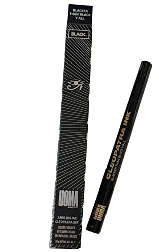 UOMA Afro.Dis.Iac Cleopatra Ink Liquid Eyeliner Blacker Than Black Y’all .03oz