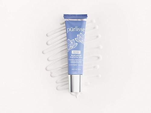 Purlisse Prevent Blue Lotus Brightening Serum Brightens + Evens Skin Tone Reduces Dark Spots 1 oz