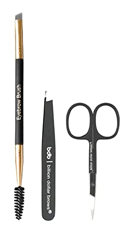 Billion Dollar Brow The Best Brow Tool Kit Ever Scissors Tweezer & Eyebrow Brush (0720)