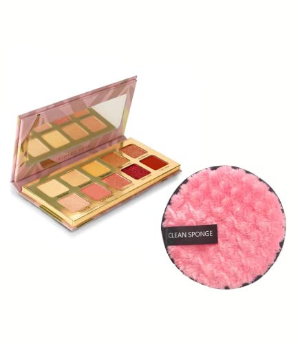 Violet Voss Cosmetics SunKissed Summer Pigment Palette 10 Shade + Makeup remover Puff