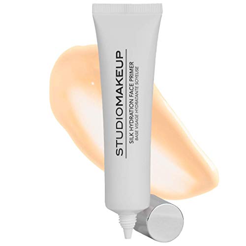 STUDIOMAKEUP Silk Hydration Face Primer w/ Hyaluronic Acid for Hydrating Skin – Lightweight Poreless Primer Blurs Blemishes & Pores - Silicone Free Face Primer for Makeup - Suitable for All Skin Types 1 Fl. Oz