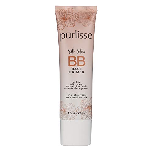 purlisse Silk Glow BB Base Primer: Cruelty-Free & Clean, Paraben & Sulfate-Free, Oil-Free, Illuminating Primer with Calming Chamomile|1oz