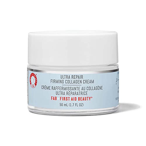 First Aid Beauty Firming Cream with Peptides, Niacinamide + Collagen – Day & Night Anti-Aging Face Moisturizer – 1.7 fl oz