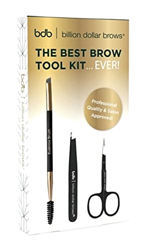 Billion Dollar Brow The Best Brow Tool Kit Ever Scissors Tweezer & Eyebrow Brush (0720)