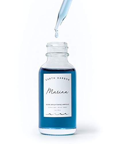 Earth Harbor | MARINA Biome Brightening Ampoule - Brightens & Balances | Blue Tansy + Spirulina + Squalane | 1 fl oz