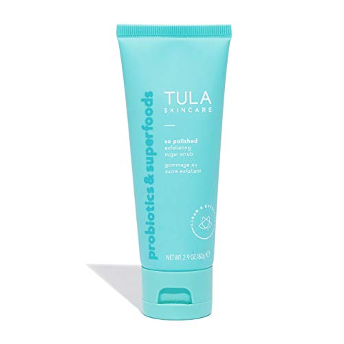 TULA Skin Care So Polished Exfoliating Sugar Scrub | Face Scrub, Gently Exfoliates with Sugar, Papaya, and Probiotic Extracts for a Softer and Radiant-Looking Complexion | 2.9 oz.