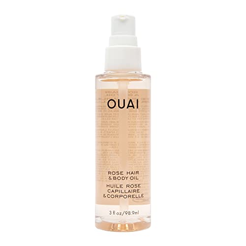 OUAI Rose Hair & Body Oil. A Luxurious, Multi-Purpose Oil to Hydrate Your Hair and Skin. It’s Fast-Absorbing and Scented with Rose and Bergamot. Free from Parabens, Sulfates and Phthalates (3 Oz)