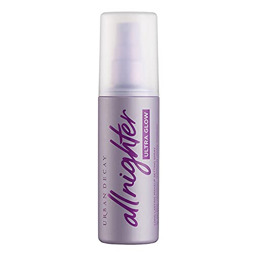 Urban Decay All Nighter Ultra Glow Makeup Setting Spray - Makeup Finishing Spray Infused with Hyaluronic Acid & Agave Extract - Glowy, Dewy Finish - 4.0 fl oz