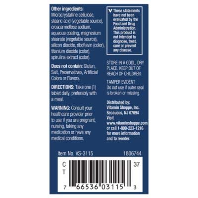 The Vitamin Shoppe One Daily Men's Multivitamin Energy Antioxidant Blend, Daily MultiMineral Supplement for Optimal Men's Health, Gluten Dairy Free (60 Tablets)