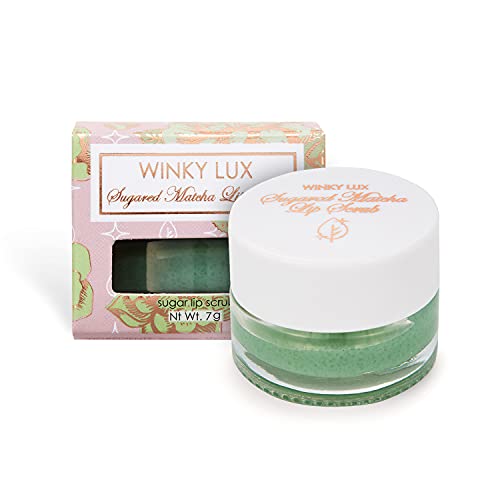 Winky Lux Sugared Matcha Lip Scrub | Exfoliating Lip Scrub with Green Tea Extract to Moisturize, Soften & Recharge Lips