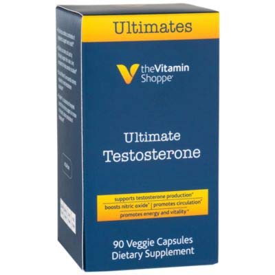 The Vitamin Shoppe Ultimate Testosterone Supports Testosterone Production, Boost Nitric Oxide, Promotes Circulation and Promotes Energy Stability (90 Veggie Caps)