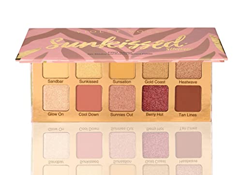 Violet Voss Cosmetics SunKissed Summer Pigment Palette 10 Shade + Makeup remover Puff