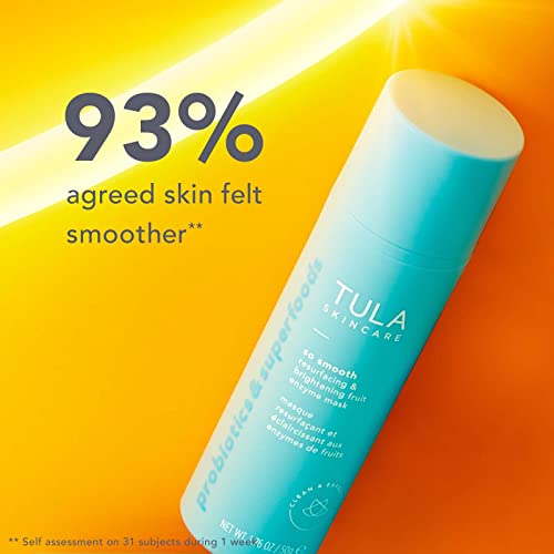 TULA Skin Care So Smooth Resurfacing & Brightening Fruit Enzyme Mask | Face Mask to Smooth and Brighten Skin, Evens the Look of Skin Tone | 1.76 oz.