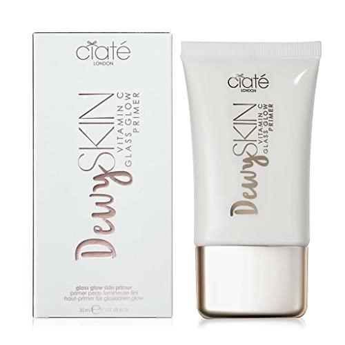 Ciate London Dewy Skin Face Primer 1.01 Fl. Oz! Vitamin C Glass Glow Primer! Formulated with Vitamin C, Hyaluronic Acid and Dragon Fruit Extract! Luminous Glow With A Dewy Glass-Like Finish!