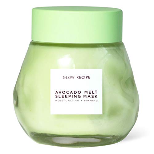 Glow Recipe Avocado Melt Sleeping Mask - Hydrating Overnight Face Mask with Nourishing Avocado, Manuka Honey + Exfoliating PHA for Glowing Skin - Cruelty-Free Skincare (80ml / 2.7 fl oz)