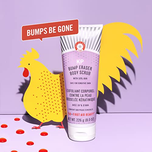 First Aid Beauty KP Bump Eraser Body Scrub with 10% AHA: Vegan Body Scrub to Decongestant Pores and Gently Exfoliate the Skin