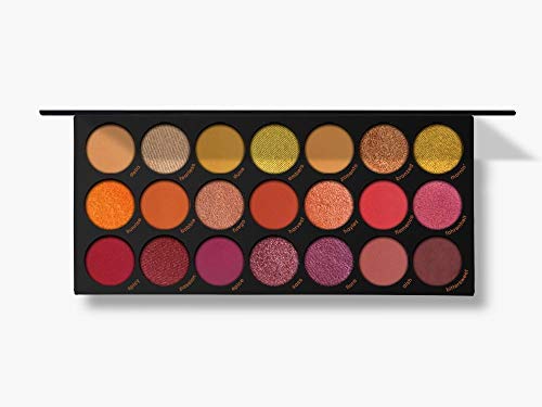 21 Picante Highly Pigmented Professional Warm Eyeshadow Palette - Everyday Makeup Shadow Palette with Intense Pigment