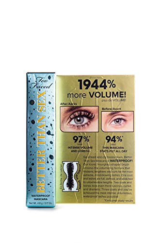 Too Faced Better Than Sex Mascara Waterproof Mini Travel Size .17 ounce blue tube