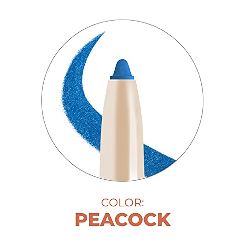 Beauty For Real I-Line 24-7 Eyeliner, Peacock - Rich, Brilliant Blue - Long-Wearing, Waterproof Gel Formula - Safe for Sensitive Eyes & Contact Lens Wearers - 0.01 oz