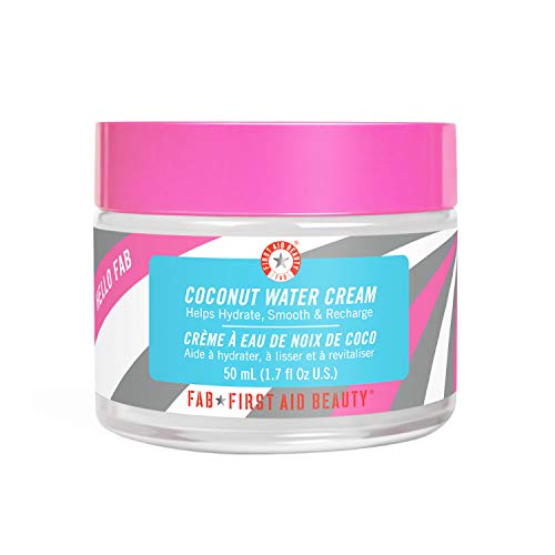 First Aid Beauty Hello FAB Coconut Water Cream – Lightweight, Oil-Free Face Moisturizer – 1.7 oz.