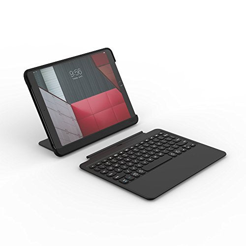 ZAGG 103201562 Nomad Book, Custom-Fit Case with Detachable, Wireless Keyboard for Apple 10.5 iPad Pro, 9.7", 2017-18, Air 2, Air, Samsung Tab S3 and Tab S2, Black