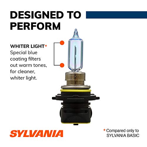 SYLVANIA - 9012 SilverStar - High Performance Halogen Headlight Bulb, High Beam, Low Beam and Fog Replacement Bulb, Brighter Downroad with Whiter Light (Contains 2 Bulbs)