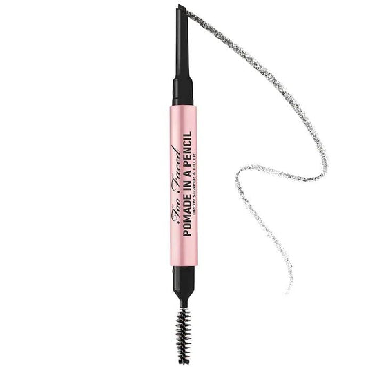 Too Faced Pomade In A Pencil Brow Shaper and Filler WATERPROOF - Soft Black