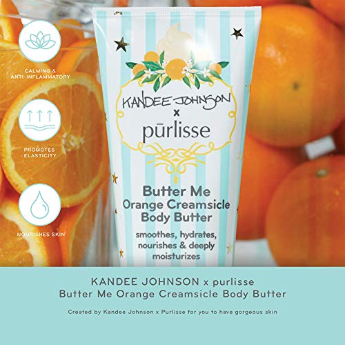 purlisse x Kandee Johnson Butter Me Orange Creamsicle Body Butter: Cruelty-Free & clean, Paraben & Sulfate-free, Coconut locks in moisture, Citrus brightens dull skin | 6oz