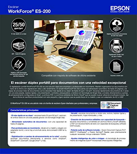 Epson Workforce Wireless Color Portable Document Scanner