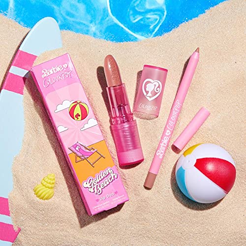 Colourpop Golden Beach Malibu Barbie Lipstick & Lip Liner Bundle - Set of 2 Full Size New in Box, 0.13 Ounce